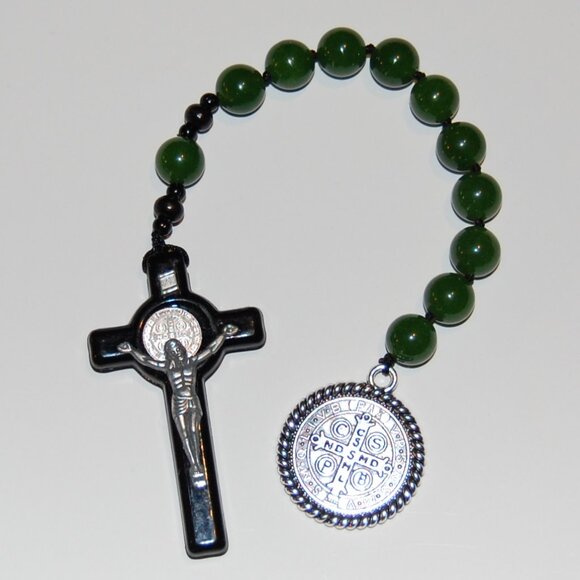 Pocket Rosary,Stone Beads,Gift Rosary,Small Rosary,Prayer Rosary,Knotted Rosary - Picture 1 of 3